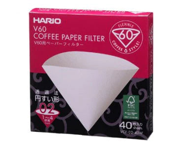 Hario V60-02 White Filter (40 Pack)