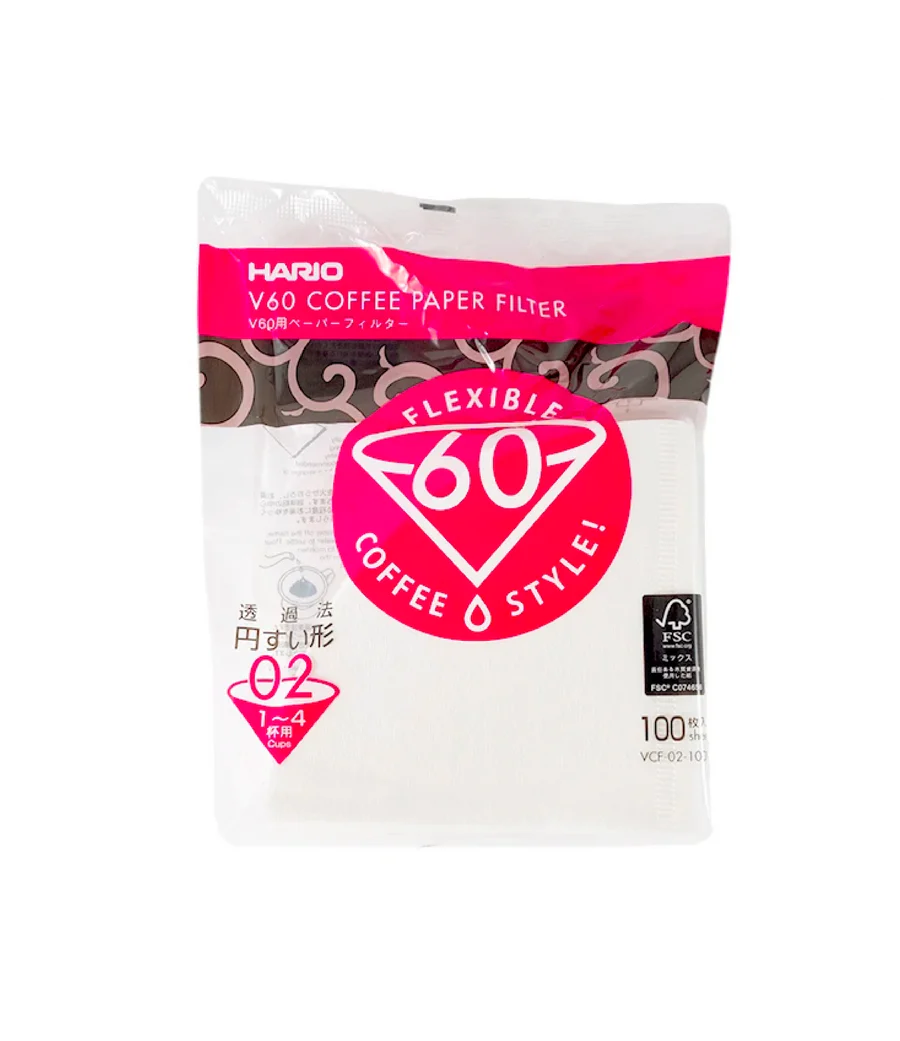 Hario V60-01 White Filter (100 Pack)
